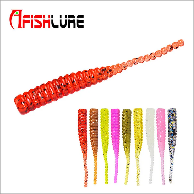 Afishlure 3.9cm 15pcs/bag Sea Fishing Fresh Water Fishing Rockfish Worm Fishing Soft Plastics Bait Wobblers Lures Texas Rig