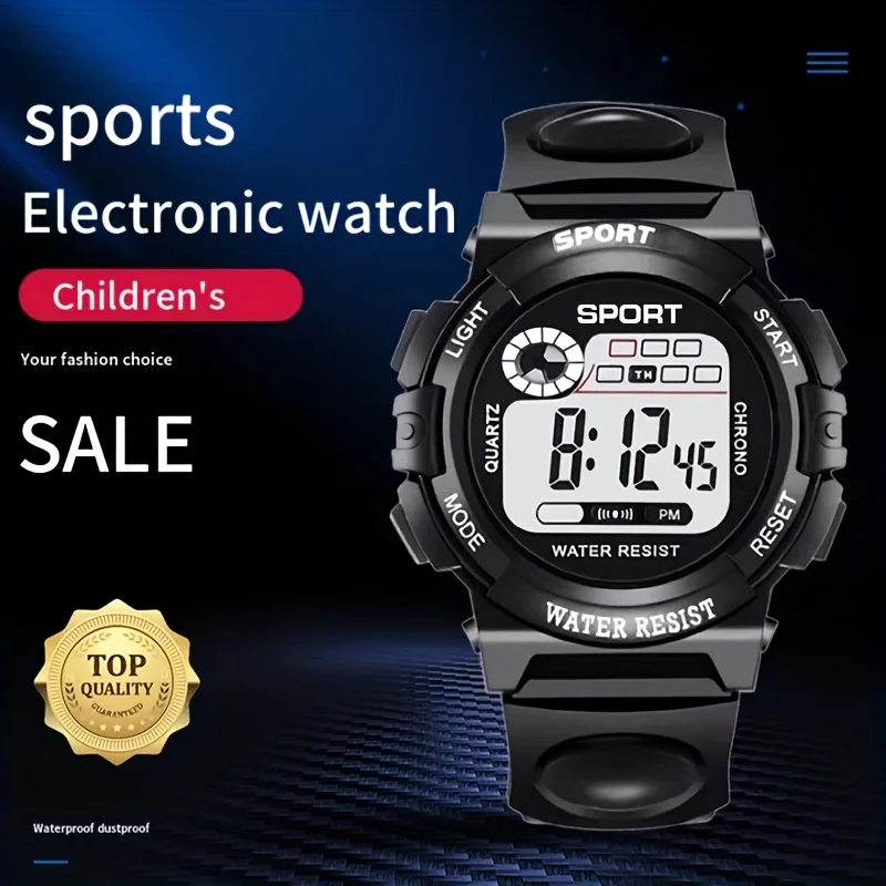 Unisex Electronic Watch, Single Eye Electronic Watch with Alarm Clock and Stopwatch Function, Luminous Casual Sports Watch image 5