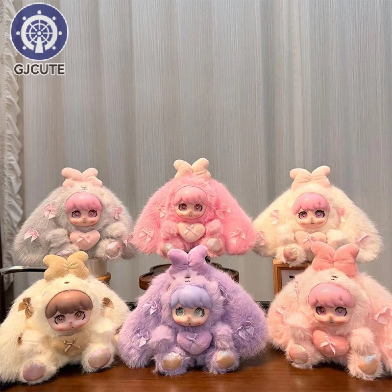 Cute Love Heart Vinyl Rabbit Ear Doll Toy Pendant Keychain Ornaments Backpack Hangings Decoration Gifts
