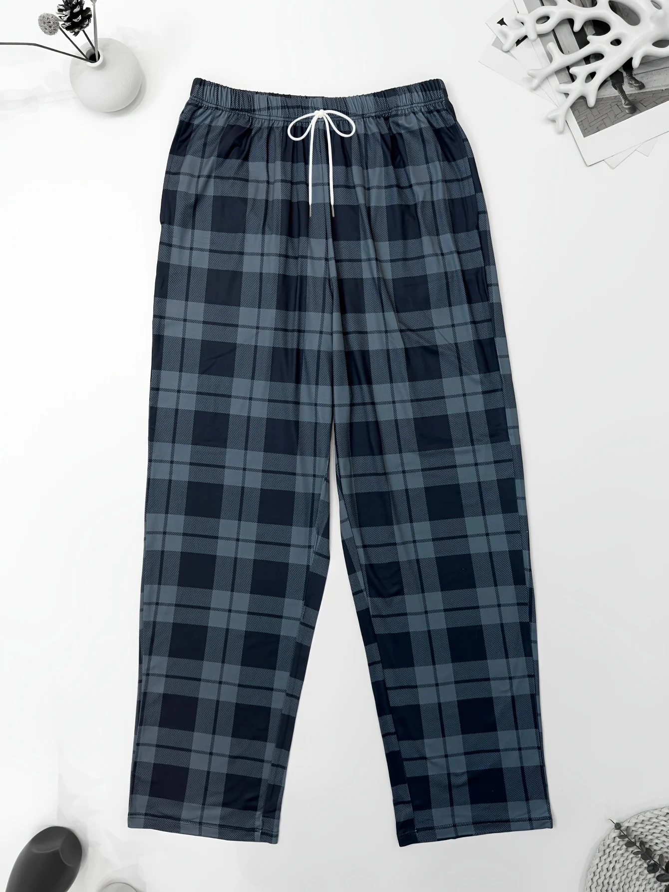2026 Modische Herren-Sommer-Pyjamahose, Dünne Haushose, Lose Atmungsaktive Klimaanlagenhose mit Elastischem Bund für Kinder – Detail 6