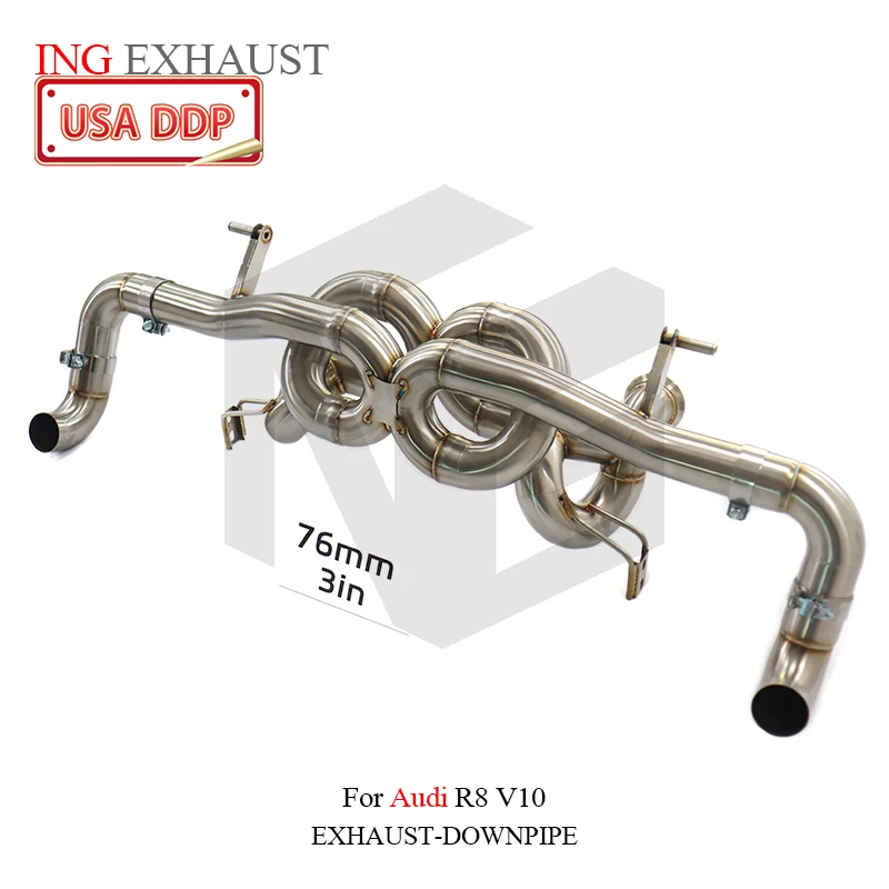 

ING Stainless Steel Double X-Pipe High-Performance catback Exhaust System for Audi R8 V10 5.2L without valve