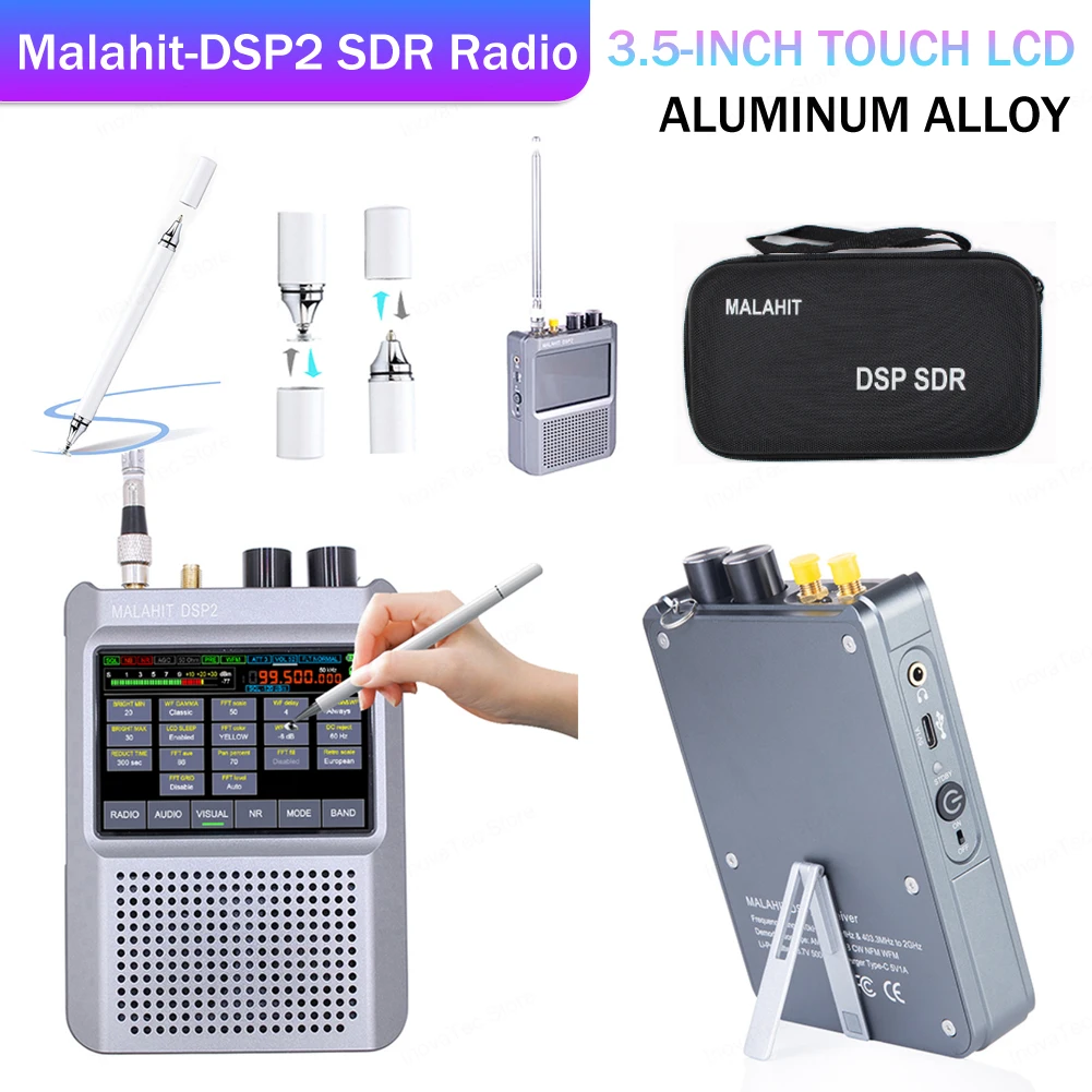 New Firmware 2.30 Second Generation DSP2 SDR Malachite Radio Receiver 10kHz-380MHz 404MHz-2GHz Stereo Radio Adjustable Filter
