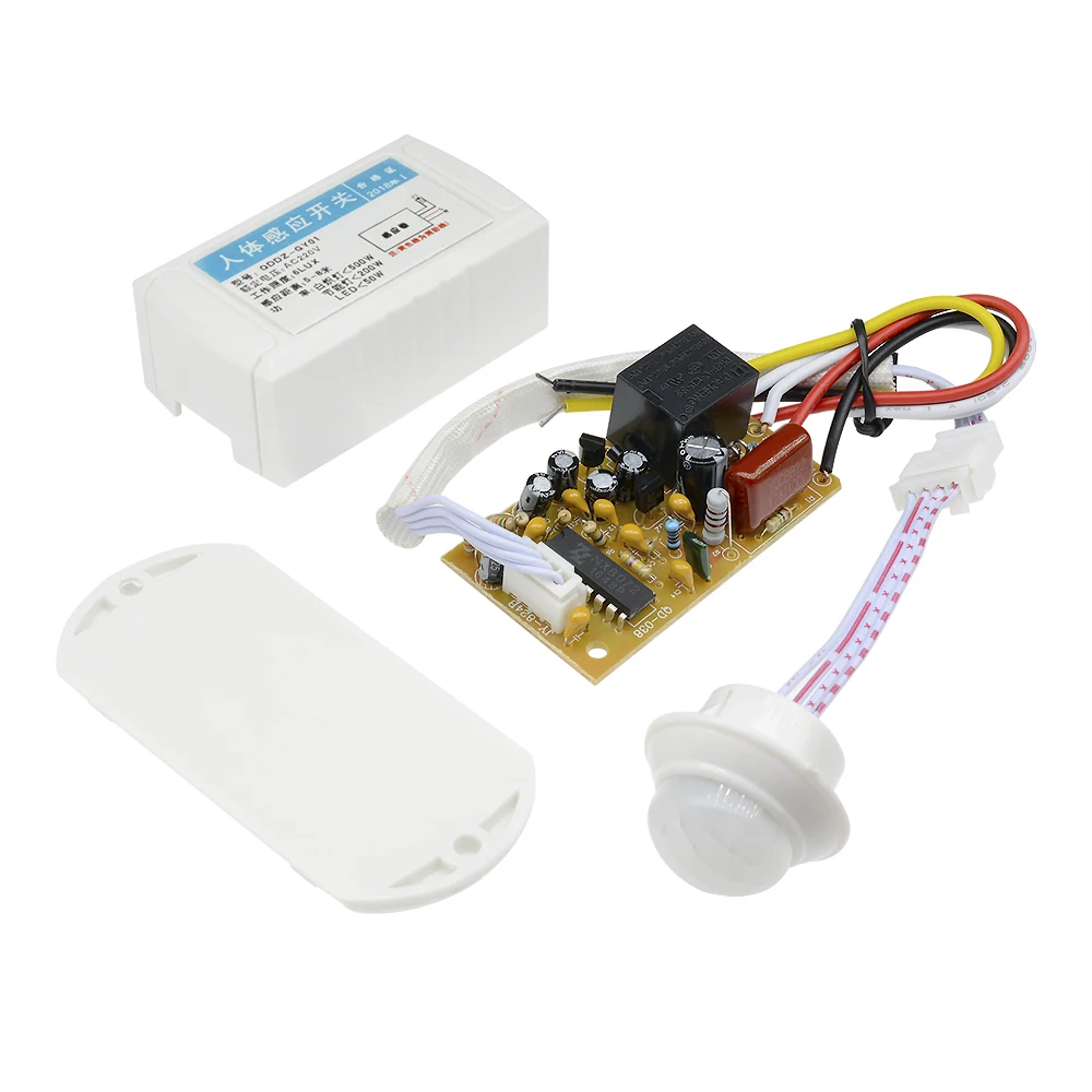 Human Body Infrared Body Sensor Switch AC 220V 200W LED Light Intelligent Controller 5-8M Sensor Distance