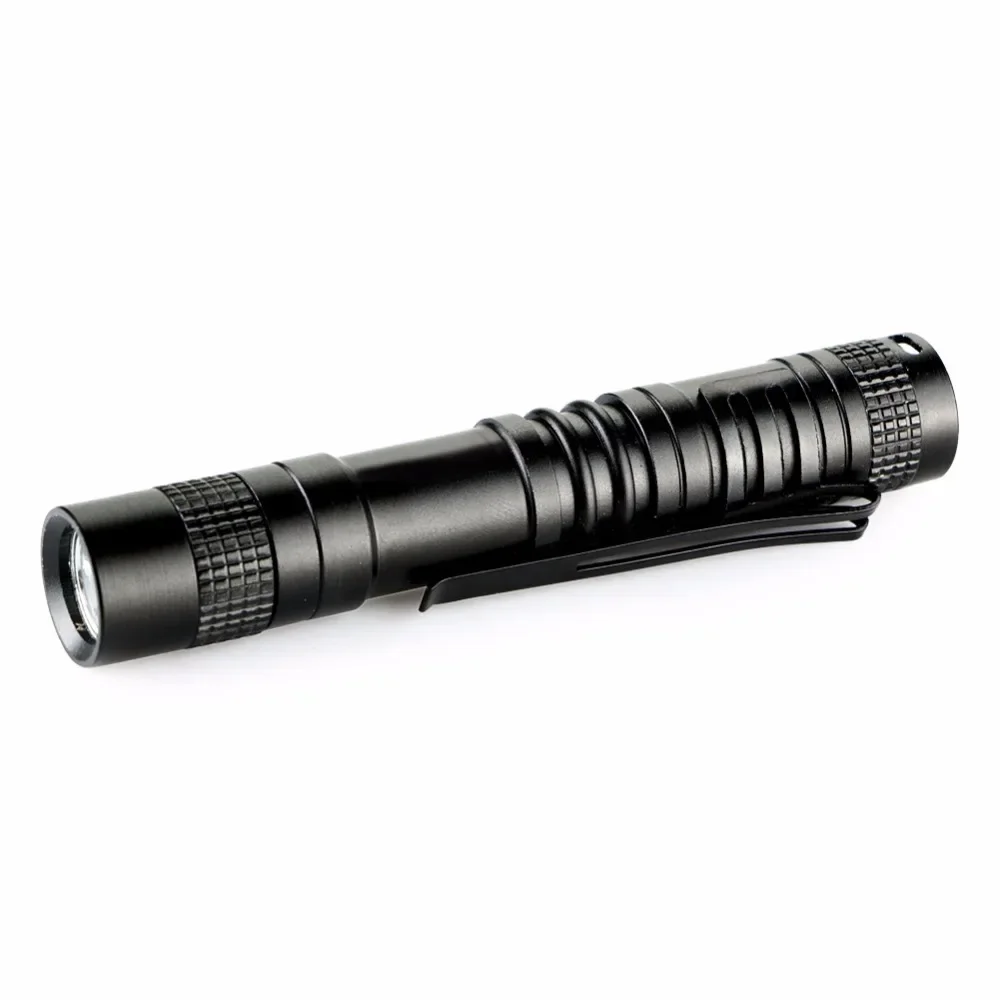 Portable 1Pc Mini Pocket Penlight 1000 Lumens LED Flashlight Torch Light Lamp Clip Camping Fishing Lanterna Use AAA