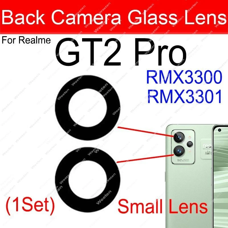 Rear Glass Lens For Realme GT2 GT2 Pro GT Neo 3 GT3 Back Glass Lens Adhesive Sticker Replacement Repair Parts