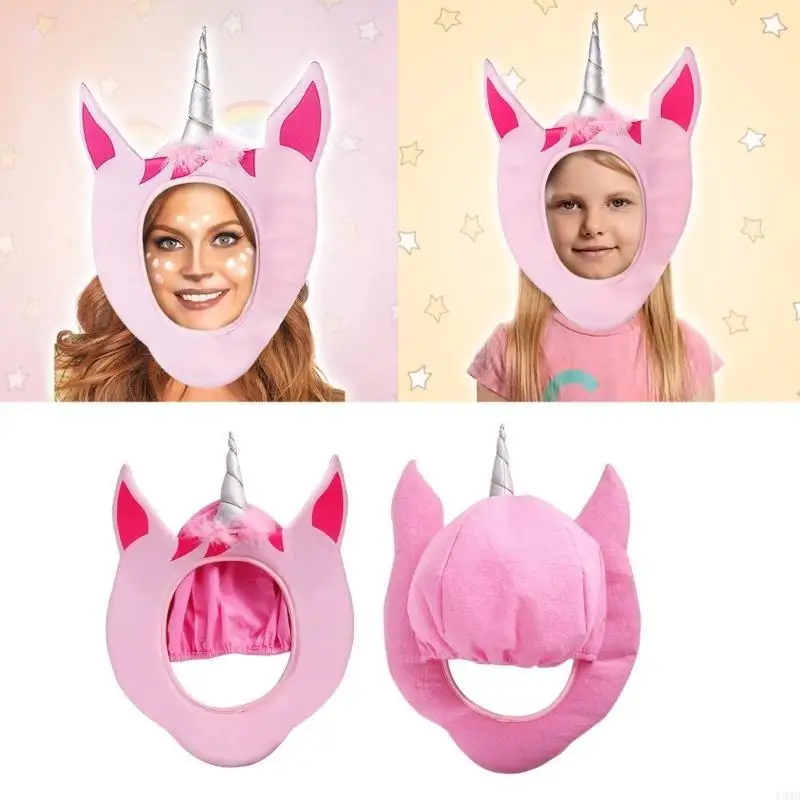 هالوين تأثيري يونيكورن شكل قبعة متعة مجنون قبعة كرنفال زي الملحقات F3MD #5