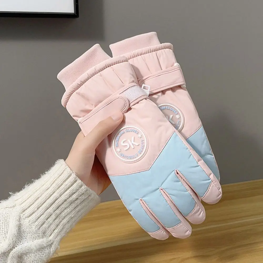 Fashion Lining Ski Gloves Thick Cotton Windproof Winter Cycling Gloves Waterproof Thermal Snow Gloves Winter Season