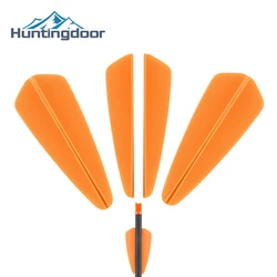 50pcs 2-inch Shield Shaped Plastic Feather Short Bow and Arrow Feathers in 3 Colors for Outdoor Target Targeting Training