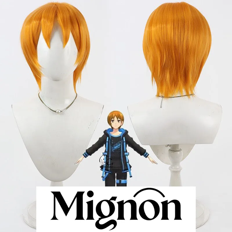

Mignon Pretty Rhythm: Prism King Hayami Hiro cosplay wig teased top orange yellow