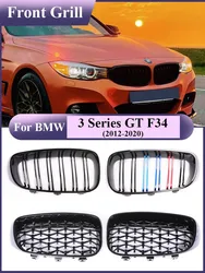 Diamond Stars Radiator Grille Mesh Lower Front Kidney Bumper M Style Grills Replacement for BMW 3 Series GT F34 2013-2020