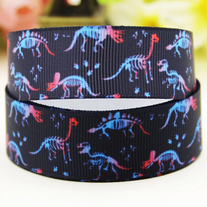 22mm 25mm 38mm 75mm Dinosaur Cartoon printed Grosgrain Ribbon party decoration 10 Yards satin ribbons