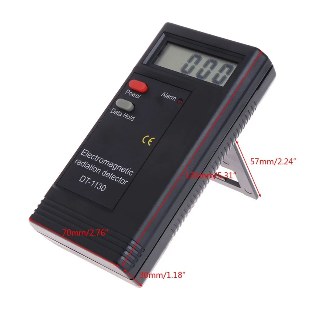 DT-1130 Electromagnetic Field Radiation Detector Tester Battery Type Handheld Portable Counter Emission Dosimeter Warn Meter