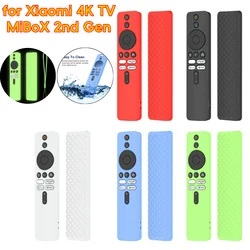 Protective Sleeve Silicone Remote Control Covers with Lanyard Shockproof Anti-Slip Accessories for Xiaomi 4K TV MiBoX 2nd Gen