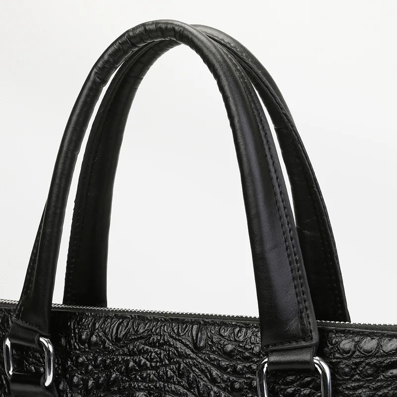 New Luxury Alligator Cow Genuine Leather Business Men\'s Briefcase Male Briefcase Shoulder Bag Men Messenger Laptop Computer Bag