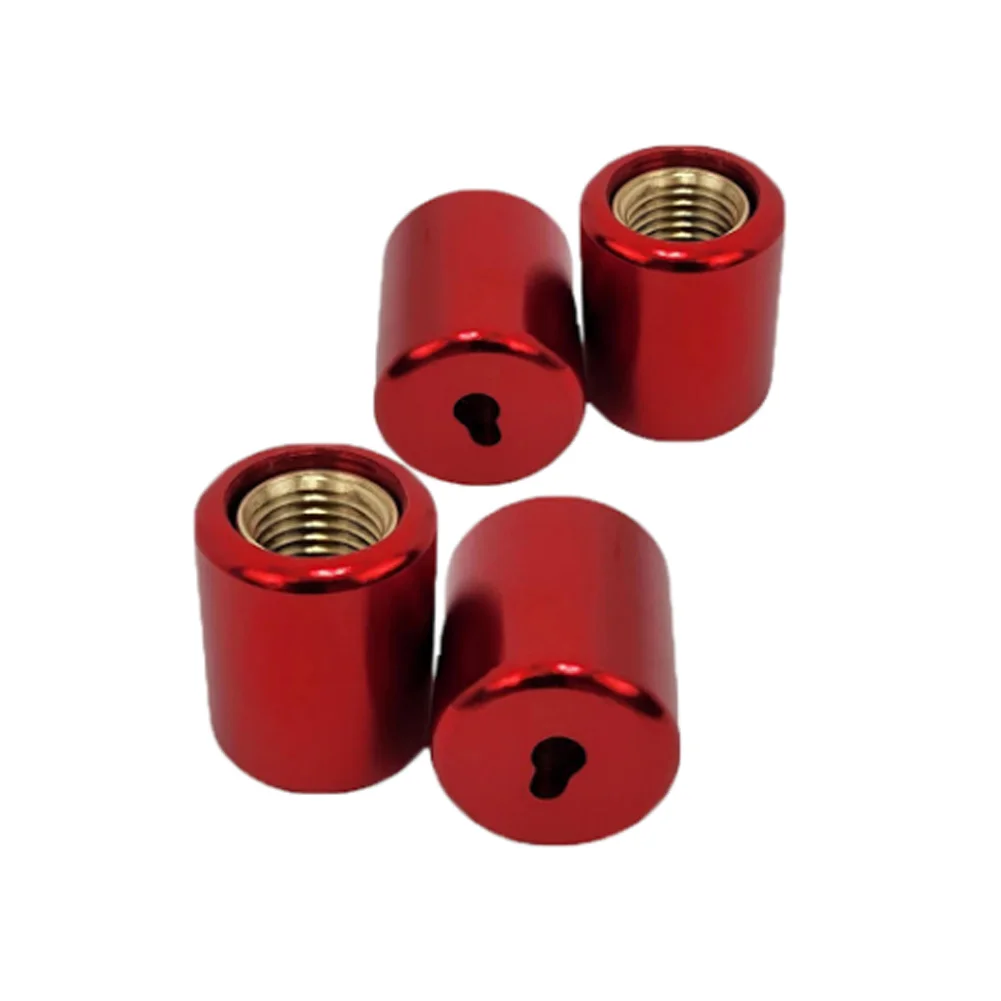 AC Port for protector 2.3*1.8CM Refrigerant Locking Cap CNC Machined Solid Brass Anti-Tamper Design For R410A Systems