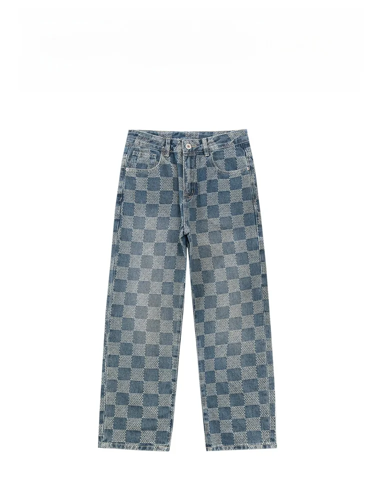 

Джинсы мужские BAIRBAOLIY в американском стиле, с вышивкой, класса люкс, повседневные, прямого кроя, из хлопка Lenzing Denim, со средней/высокой посадкой, с эффектом потертости