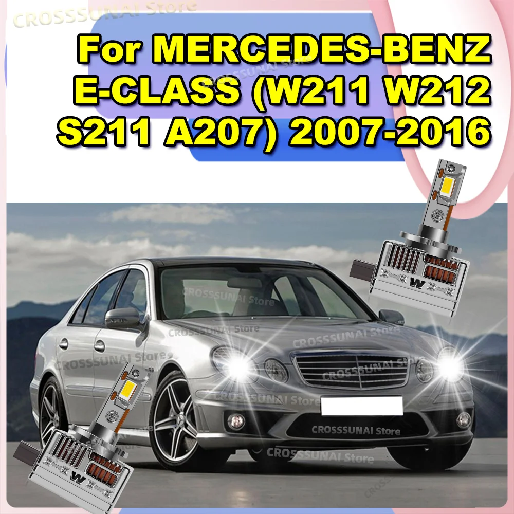 

Car LED Headlights Canbus Auto Lamps 1:1 Size Xenon Bulbs For MERCEDES BENZ E CLASS W211 W212 S211 A207 2007-2016 2012 2013 2014