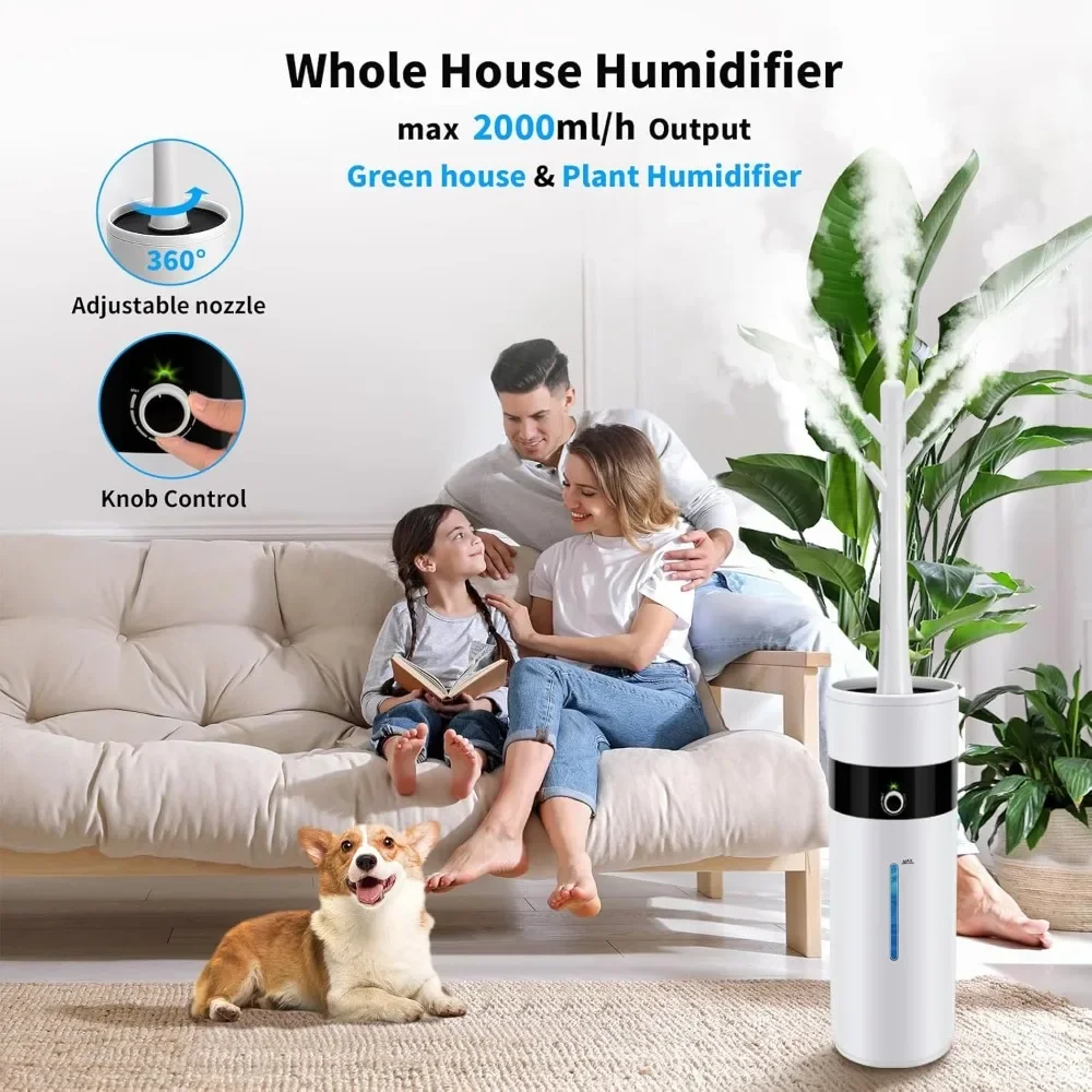 18L 4.76Gal Ultrasonic Topfill Cool Mist Air Humidifier with 360° Nozzle for Baby Plant Yoga Home Office Bedroom Greenhouse