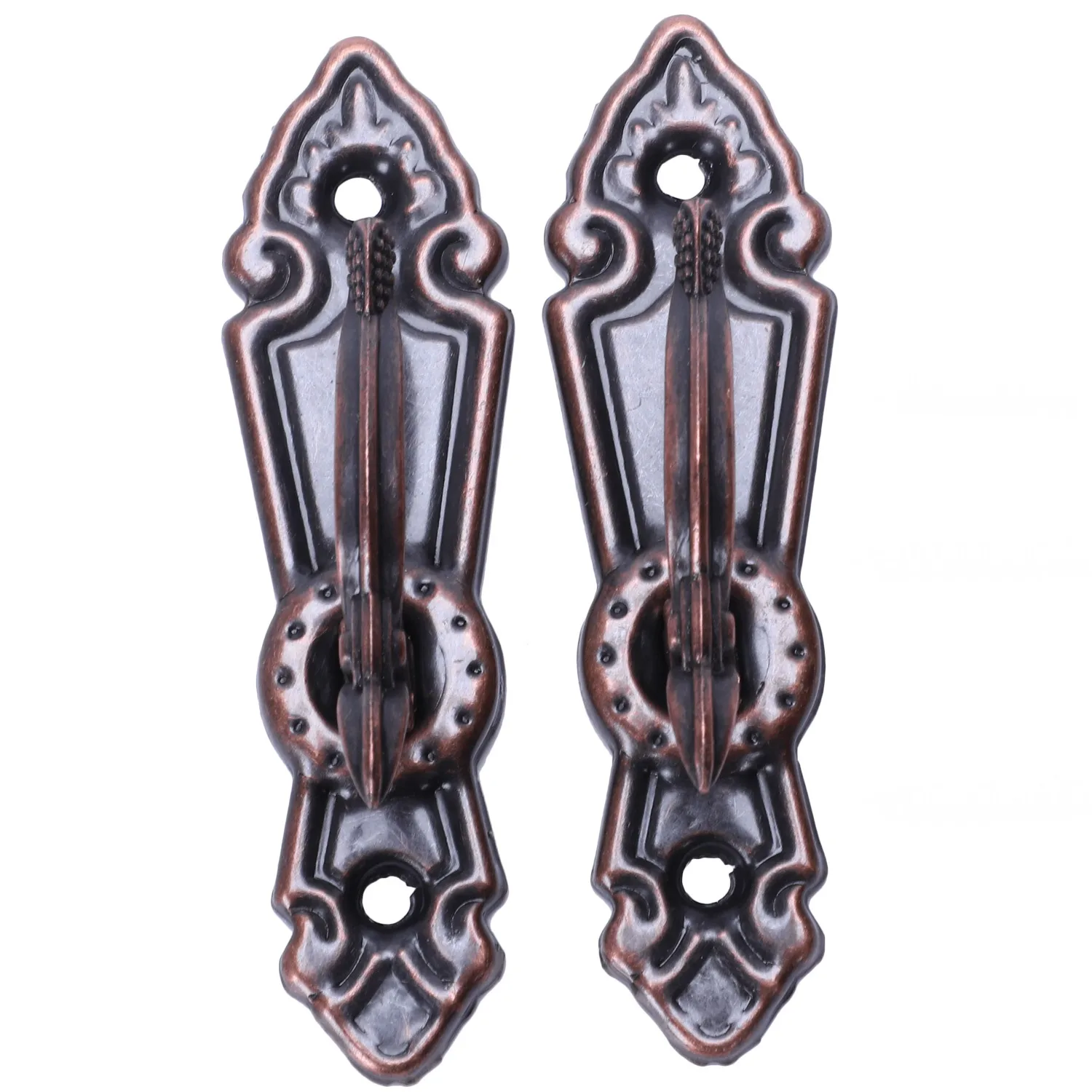 โลหะผ้าม่านพู่ Tie Back Tieback Mini Wall Hooks 2 ชิ้นสีแดงสีบรอนซ์