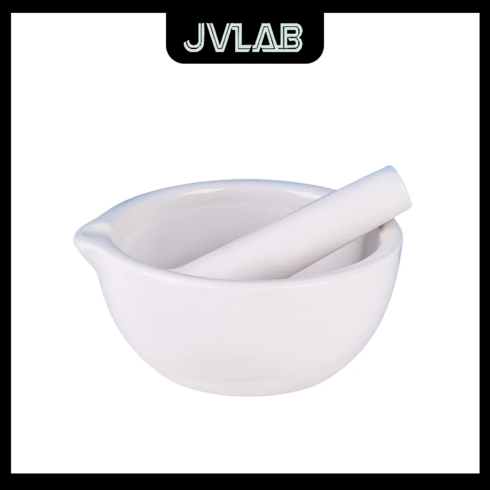 

Ceramic Mortar Pestle Set Thickened Premium Porcelain Grinding Bowl Chemistry Labs Pharmacy Herbal Prep High Temperature JVLAB