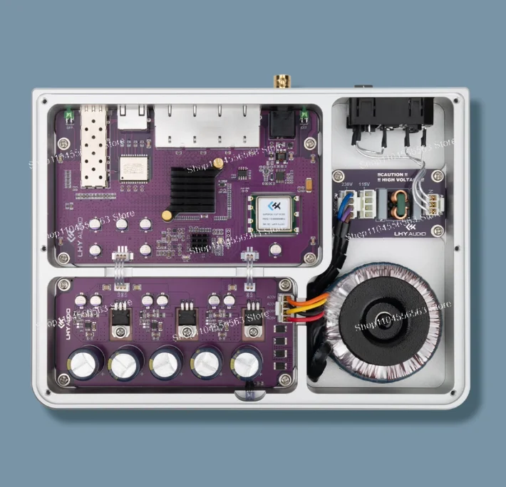 AS6 Audio HIFI Ethernet Switch LPS linear Power Supply OCXO Constant Temperature Crystal Oscillator+LT3042+PNP+10/100/1000M