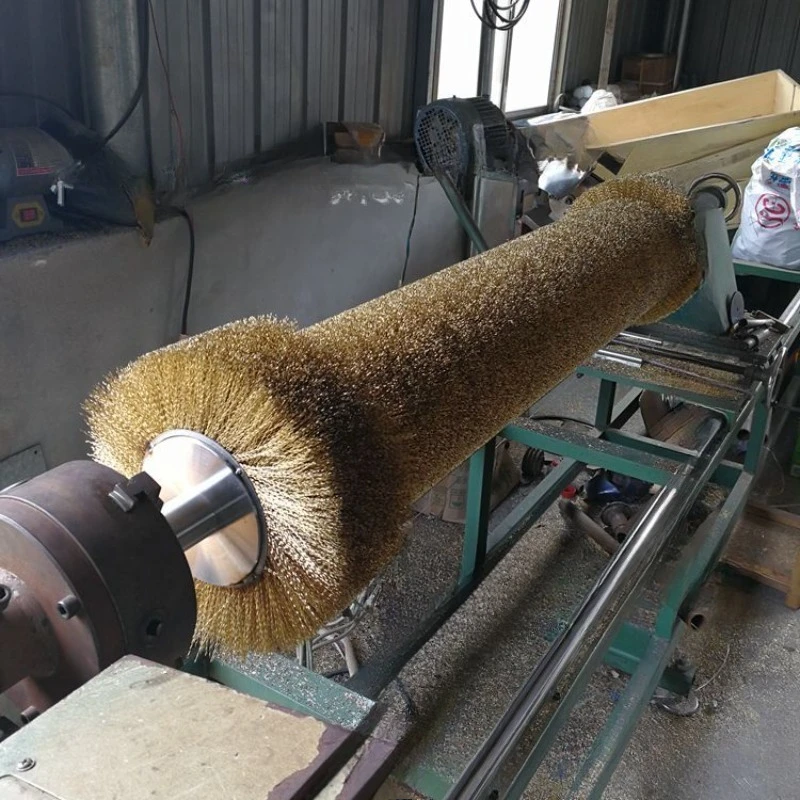 Brush industry  and equipment Brush roller Winding stainless steel wire Nylon wear-resistant brush roller Steel wire roller