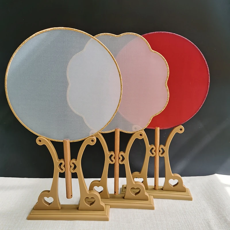 1Pcs Fan Stand Display Base Holder Circular Fan Display Stand Home Decor Fan Support Bride Wedding Fan Base