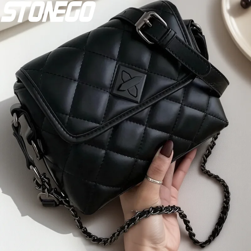 

Женская сумка на плечо из искусственной кожи с цепочкой, модная элегантная компактная сумка для повседневного использования, универсальная сумка для вечеринок и свиданий