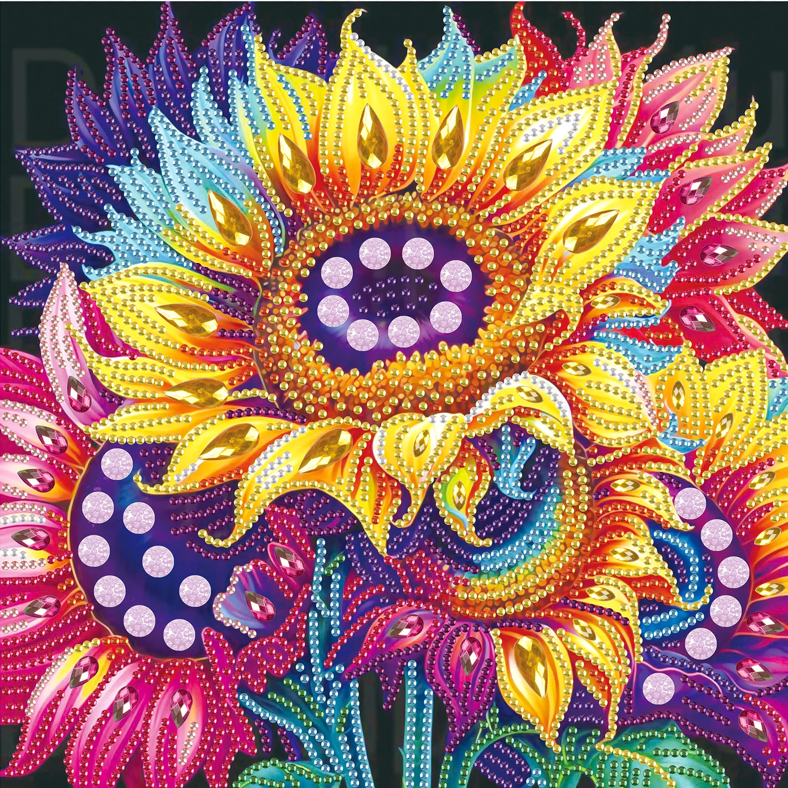 DIY Sunflowers Diamond Art Painting Kits for Adults,5D Special Shape Crystal Rhinestone Diamond Art Kits for Beginners