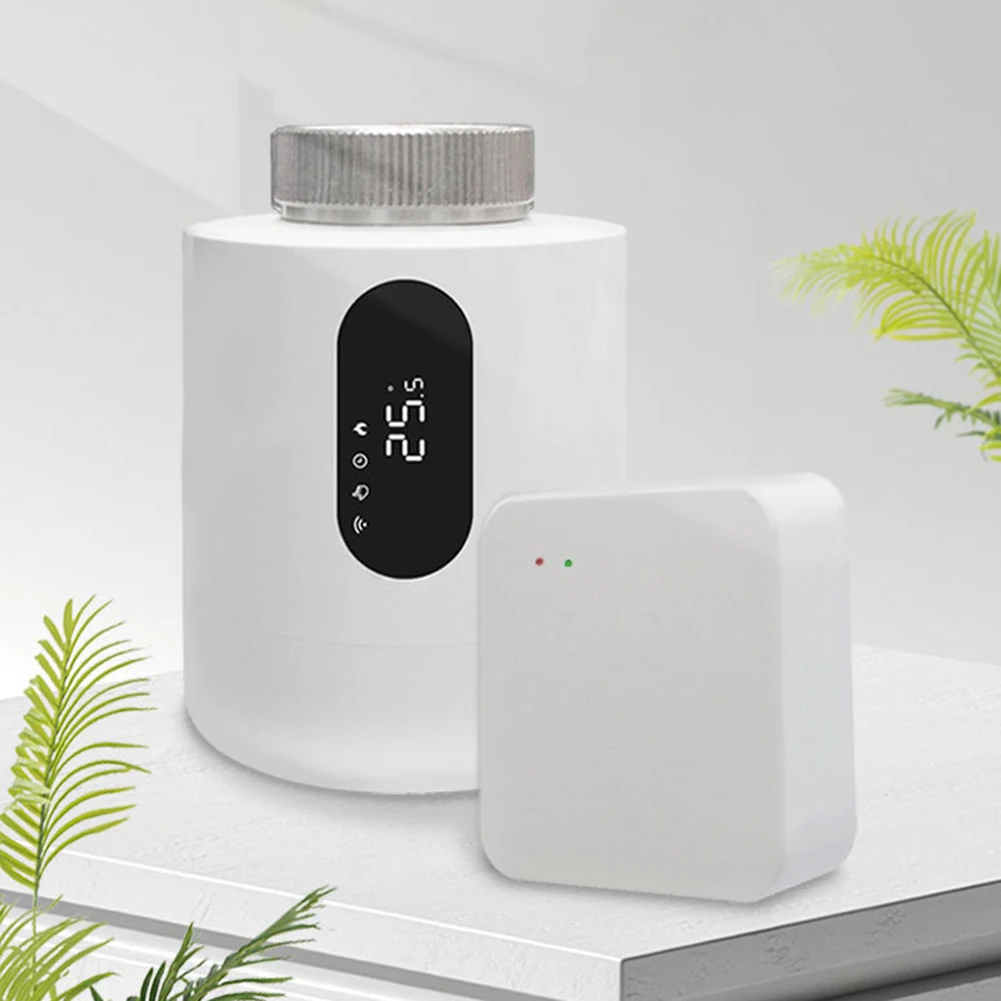 For Zigbee Smart Temperature Valve with Remote APP Control and Dual Manual Automatic Mode for Home Heating Use