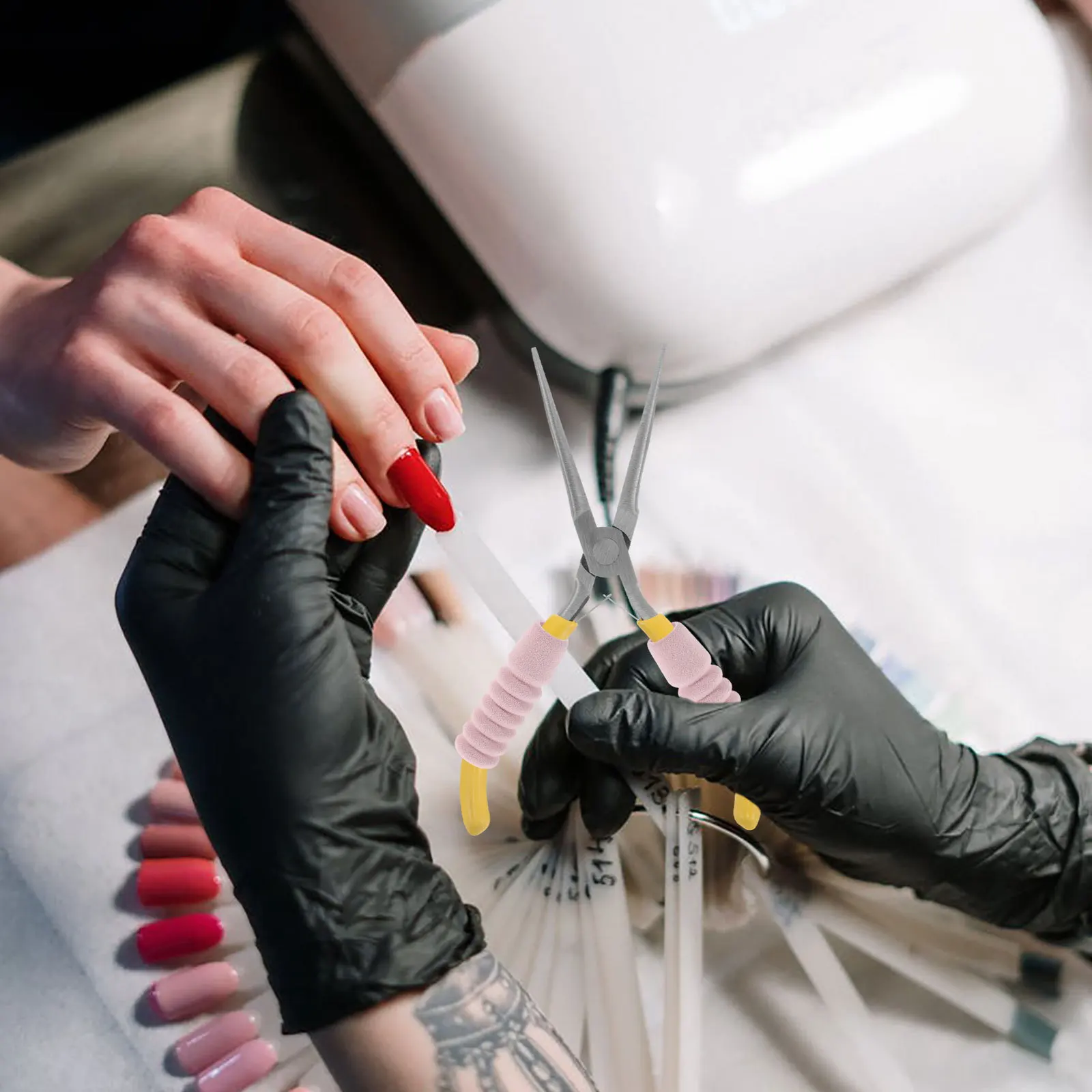 60 pçs cortador de cutícula alça capa antiderrapante absorvente de suor portátil leve ferramenta manicure acessórios da arte do prego