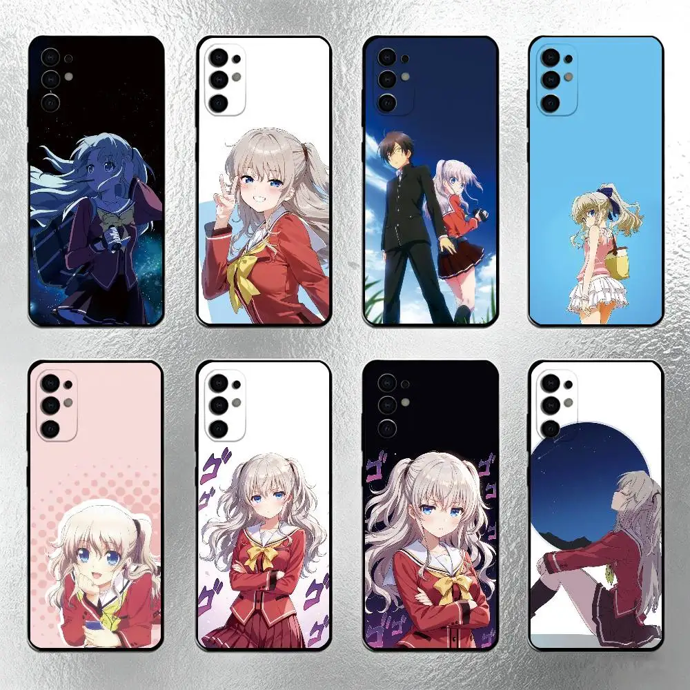Charlotte Nao Tomori Phone Case Black Silicone Soft For Samsung S25,S24,S21,S22,S23,S30,Ultra,S20,Plus,Fe,Lite