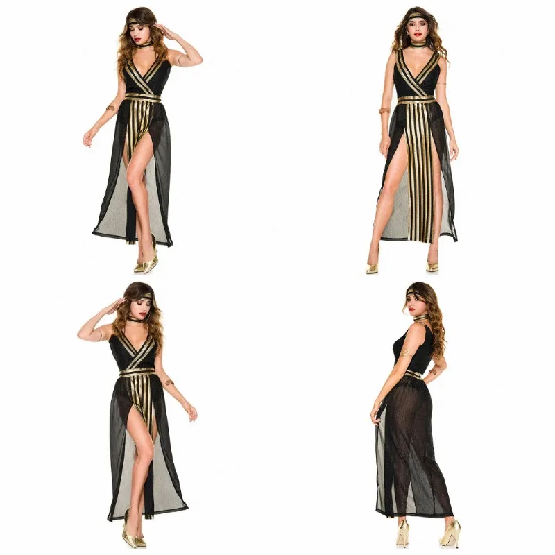 Sexy Lady Carnival Party Halloween Ancient Egyptian Goddess Cosplay Costume Women Adult Egypt Queen Cosplay Outfit