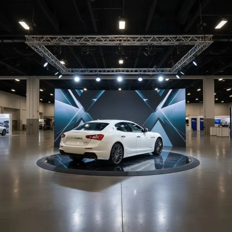 Custom Car Exhibition Display Platforms 360° Car Rotating Platform