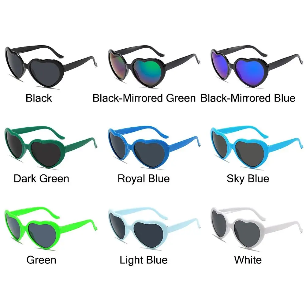 Vintage UV400 Protection Heart Sunglasses Halloween Summer Heart-Shaped Sunglasses Cosplay Women's Accessories for Women image 6