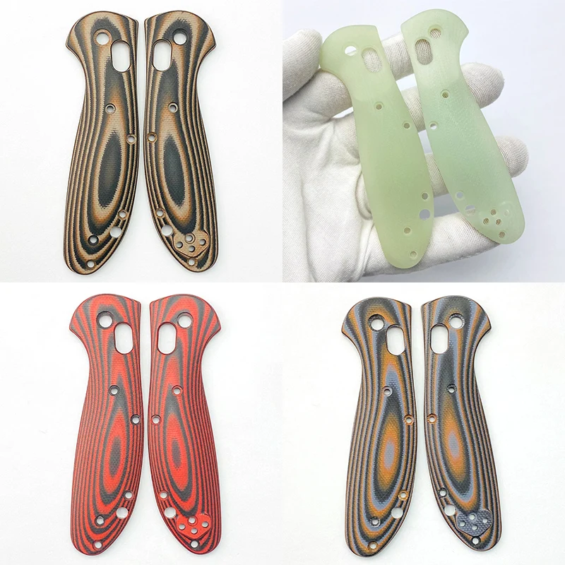 4 Colors With Screws Custom G10 Handle Scales For 4 Colors G10 Handle Scales For Benchmade Mini Griptilian 555 556 557 Knives