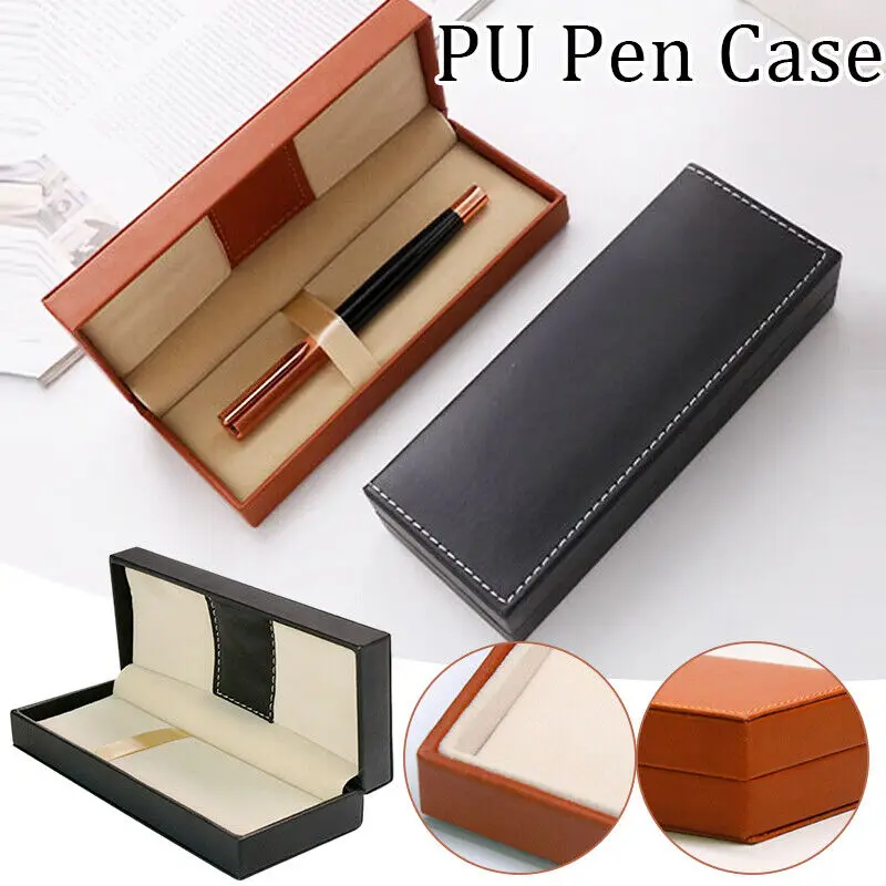 requintado material pu pen case moda fountain pen box material de escritorio escolar estojo vazio presente de aniversario packagi 01