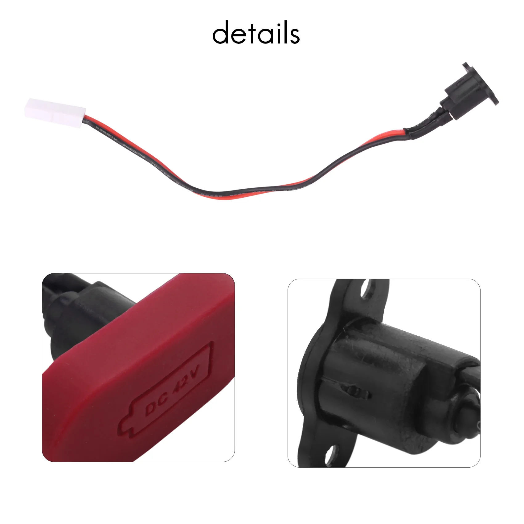 For Xiaomi Mijia M365 Electric Scooter Charging Hole Cover with Charging Cable Charging Port Plastic Waterproof Cover