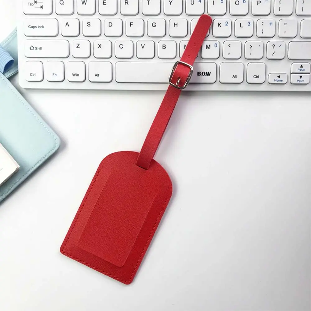 

Colorful Handbag Label PU Leather Airplane Check-in Travel Accessories Boarding Pass Airplane Suitcase Tag Luggage Tag