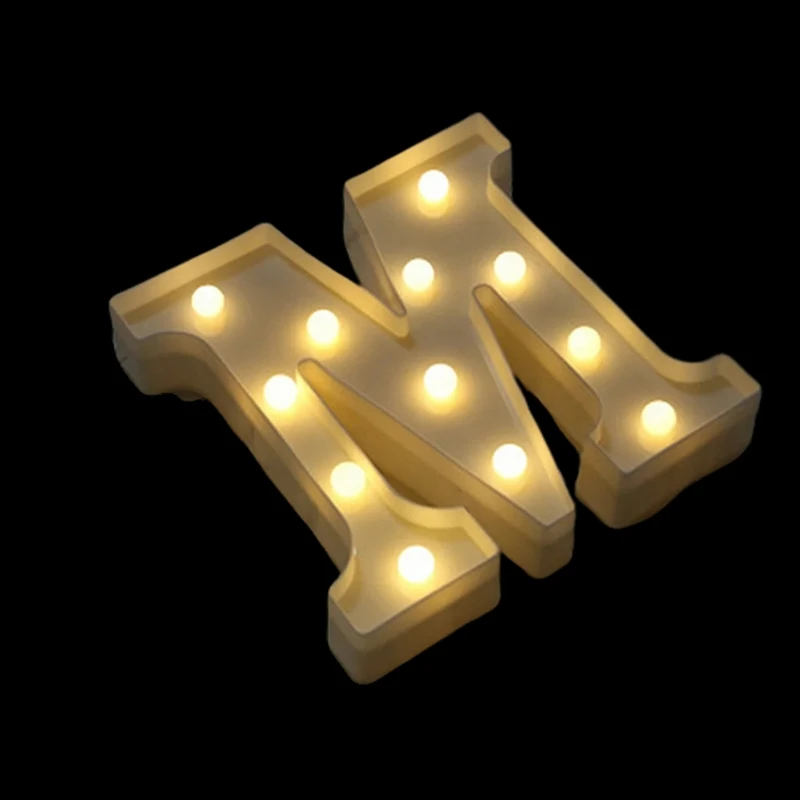 AT51-Luminous Letter Lamp LED Lamp Birthday Wedding Proposal Decoration Alphabetic Night Light