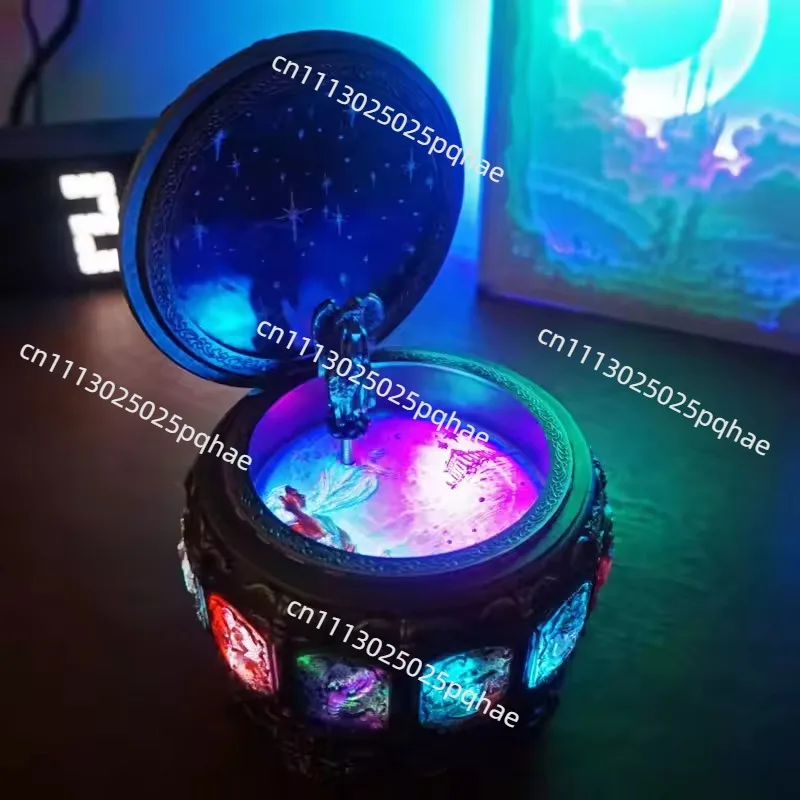 Twelve constellation music box Manual Arts 12 Constellation Musical Boxes with Led Flash Lights Valentine's Day Birthday Gift