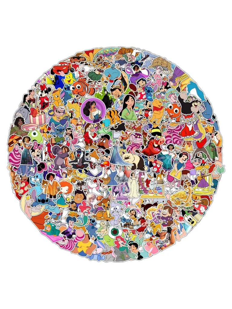 AliExpress 200PCS Disney Classic Cartoon Animation Waterproof Decorative Stickers For Helmet Bicycle Hand Account Pencil Case Decals