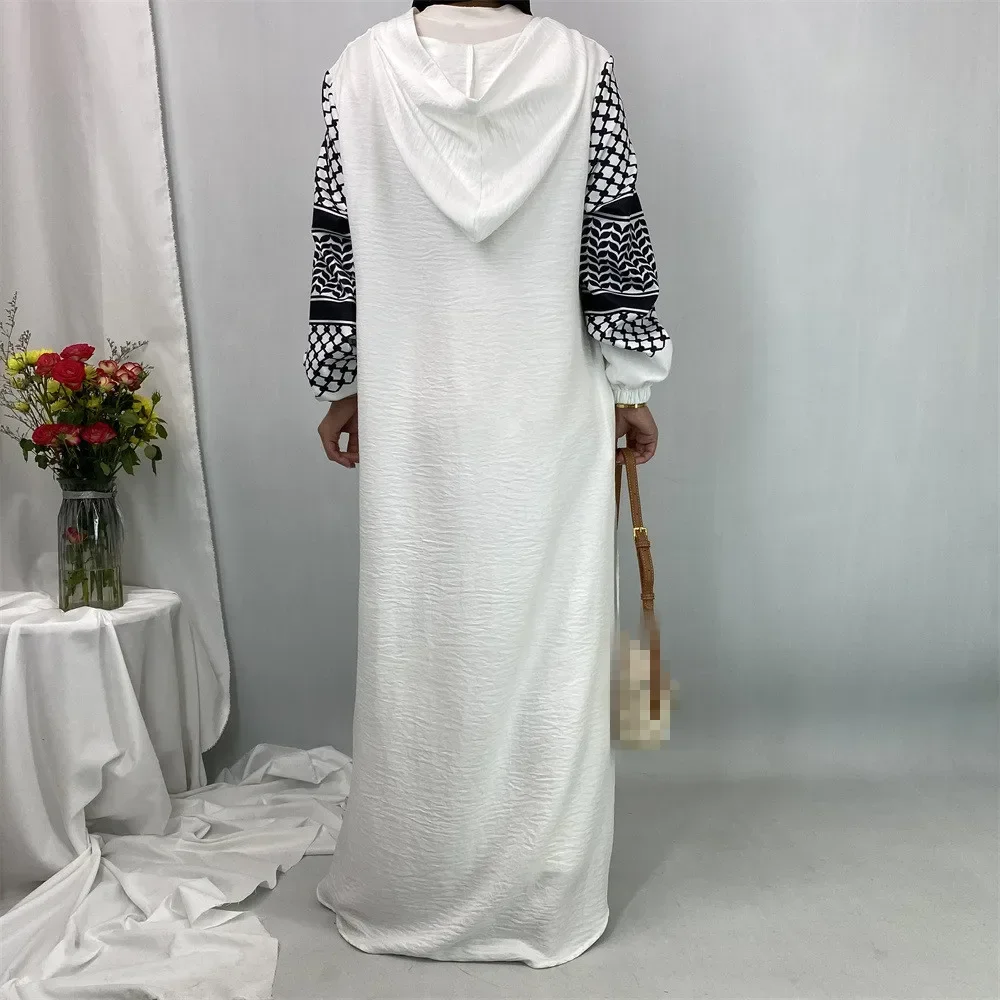 

Ramadan Abaya Women Muslim Dress Kebaya Caftan Marocain Femme Modest Robe Islam Kaftan Dubai Hooded Eid Djellaba Islam Clothing