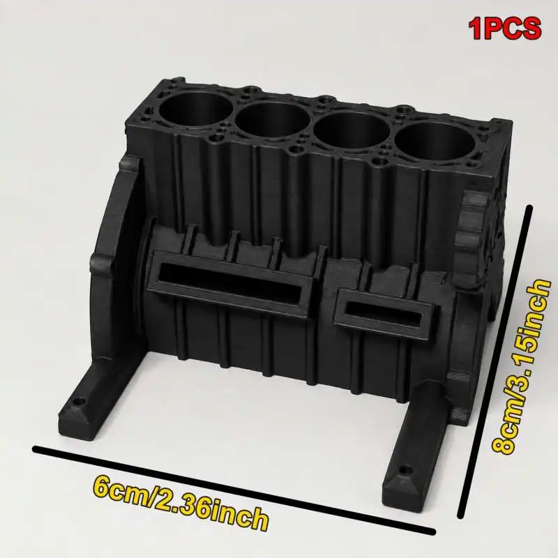 Engine Shape Desktop Pen Holder U Disk SD Card Storage Stand Office Desk Stationery Display Organizer Rack