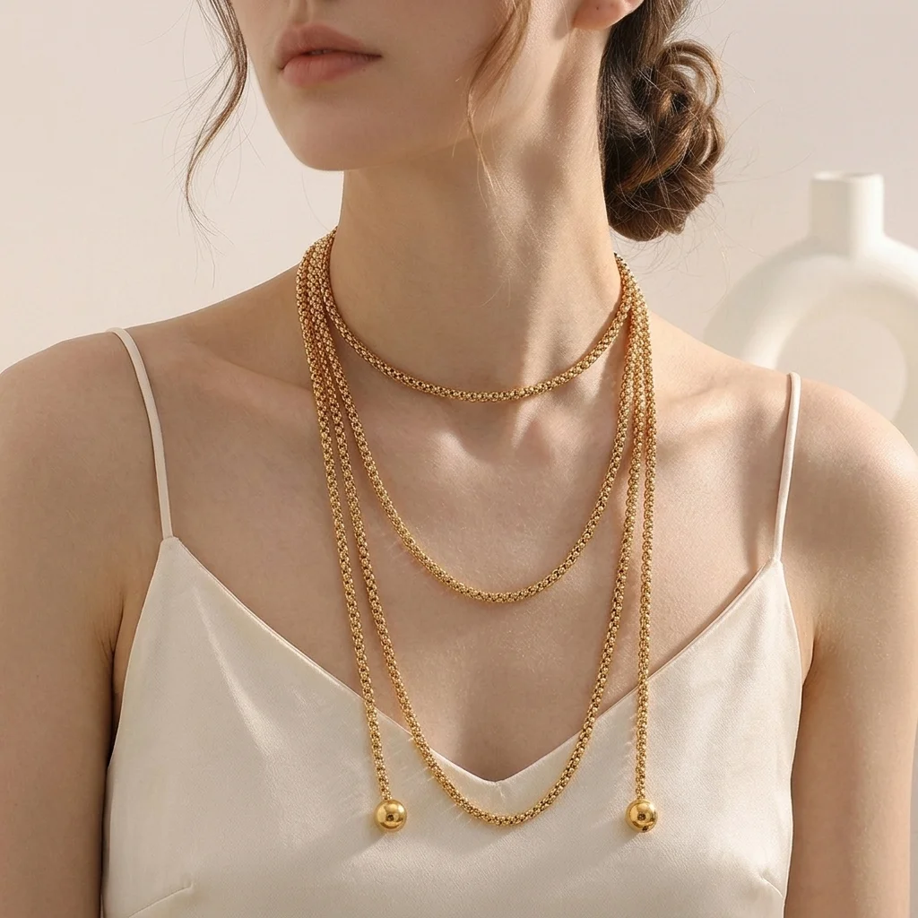 Thumbnail 2 - #46 Latest Layered Necklaces Offers