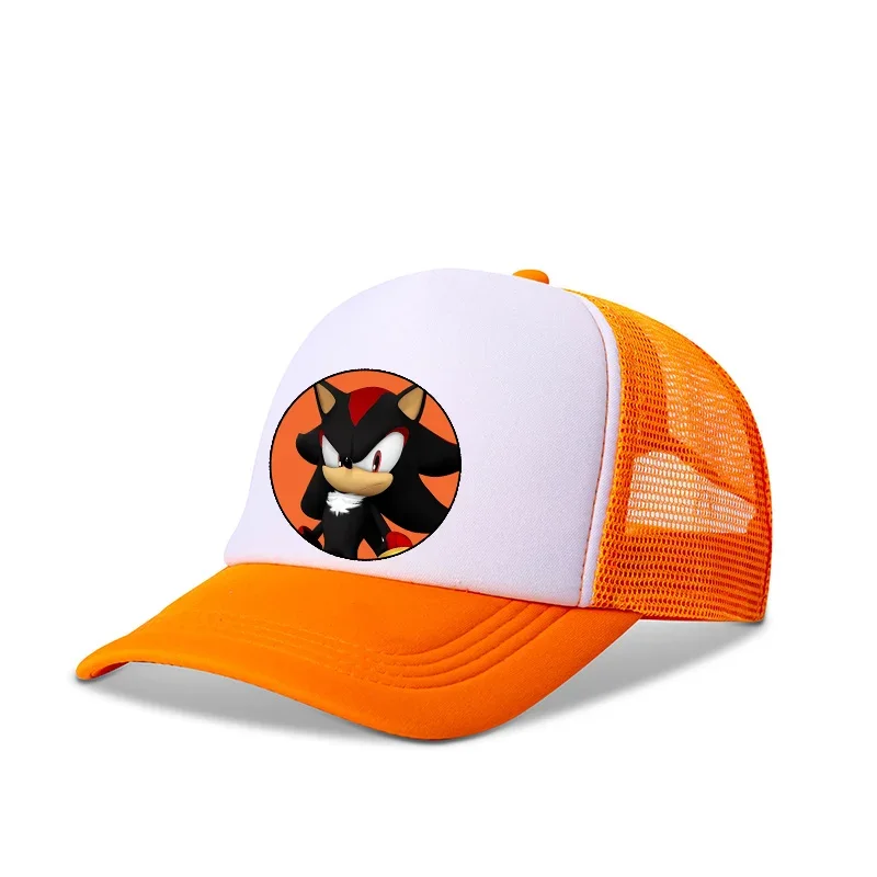 Sonics-sombreros de béisbol de poliéster para niños y niñas, gorro ajustable, gorra informal Universal, sombrero de conductor de camión, artículos periféricos de acción de dibujos animados