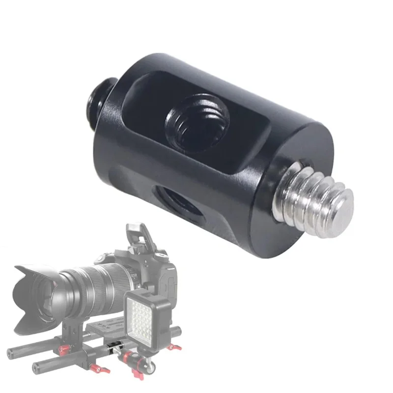 Adaptateur de connexion en aluminium pour tube à vis 1/4, pour extension de support de photographie, filetage 1/4, support de micro DSLR, support de lumière