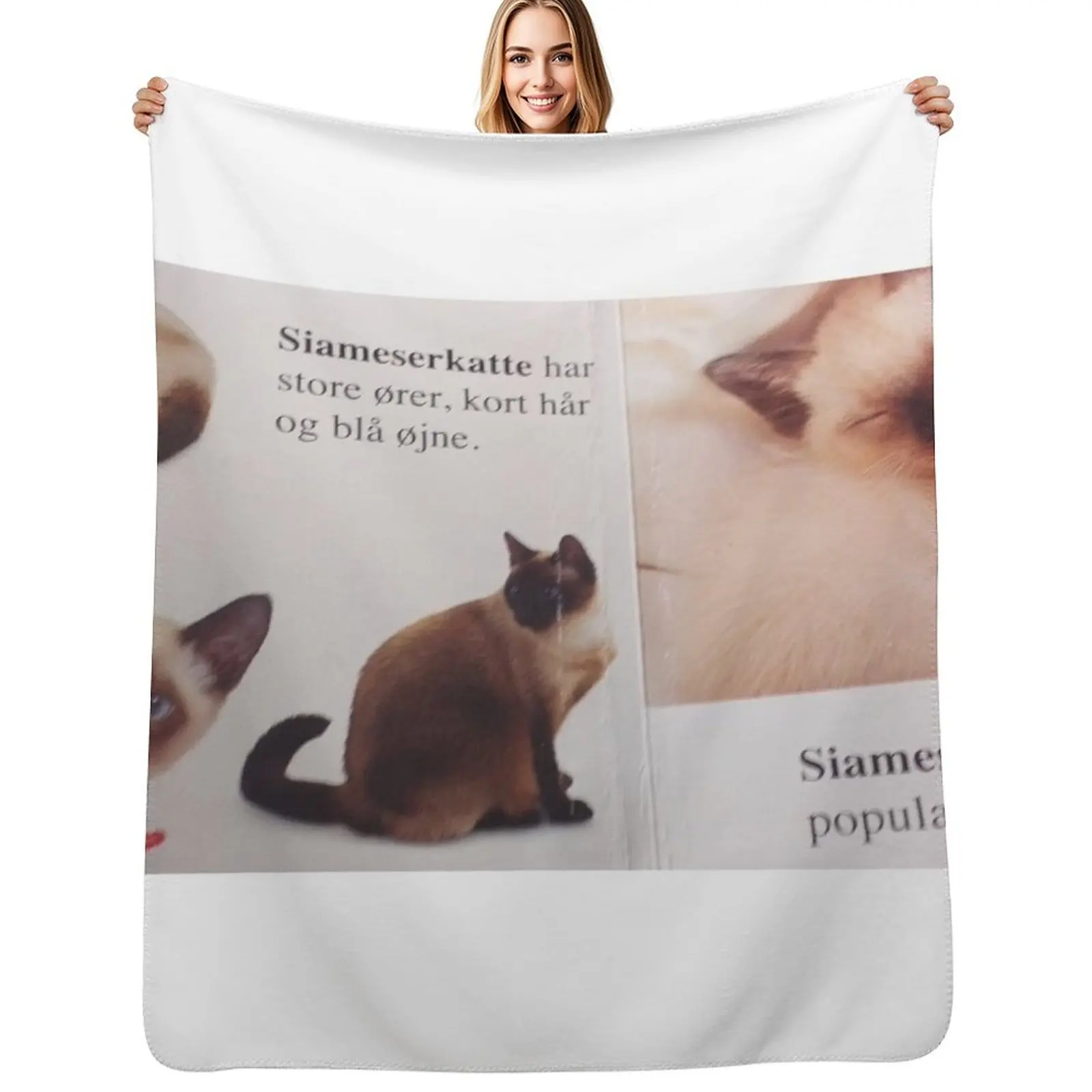 

Siamese cats. Throw Blanket Plush Blankets For Baby Thin christmas gifts Blankets