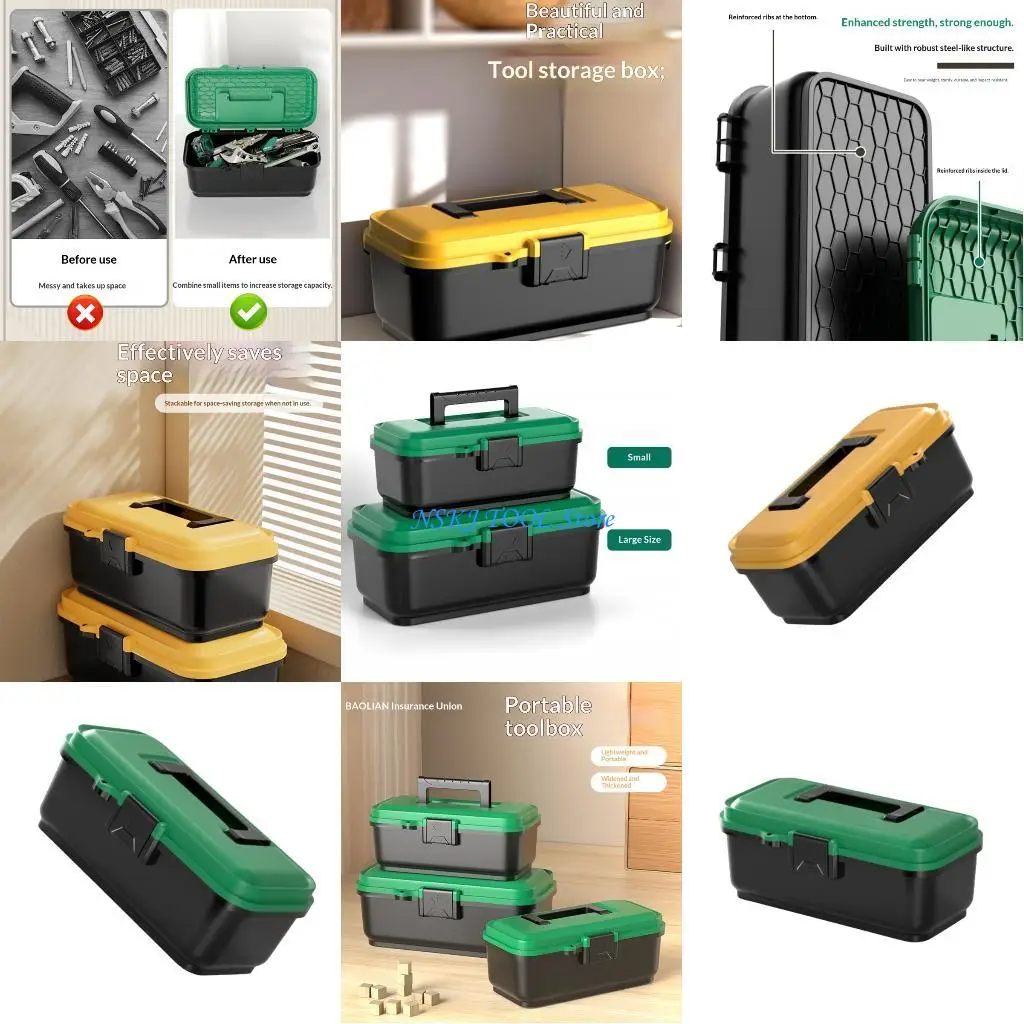 

L8RC Tool Box with Lid Tool Case Fly Fishing Box for Screw Small Part