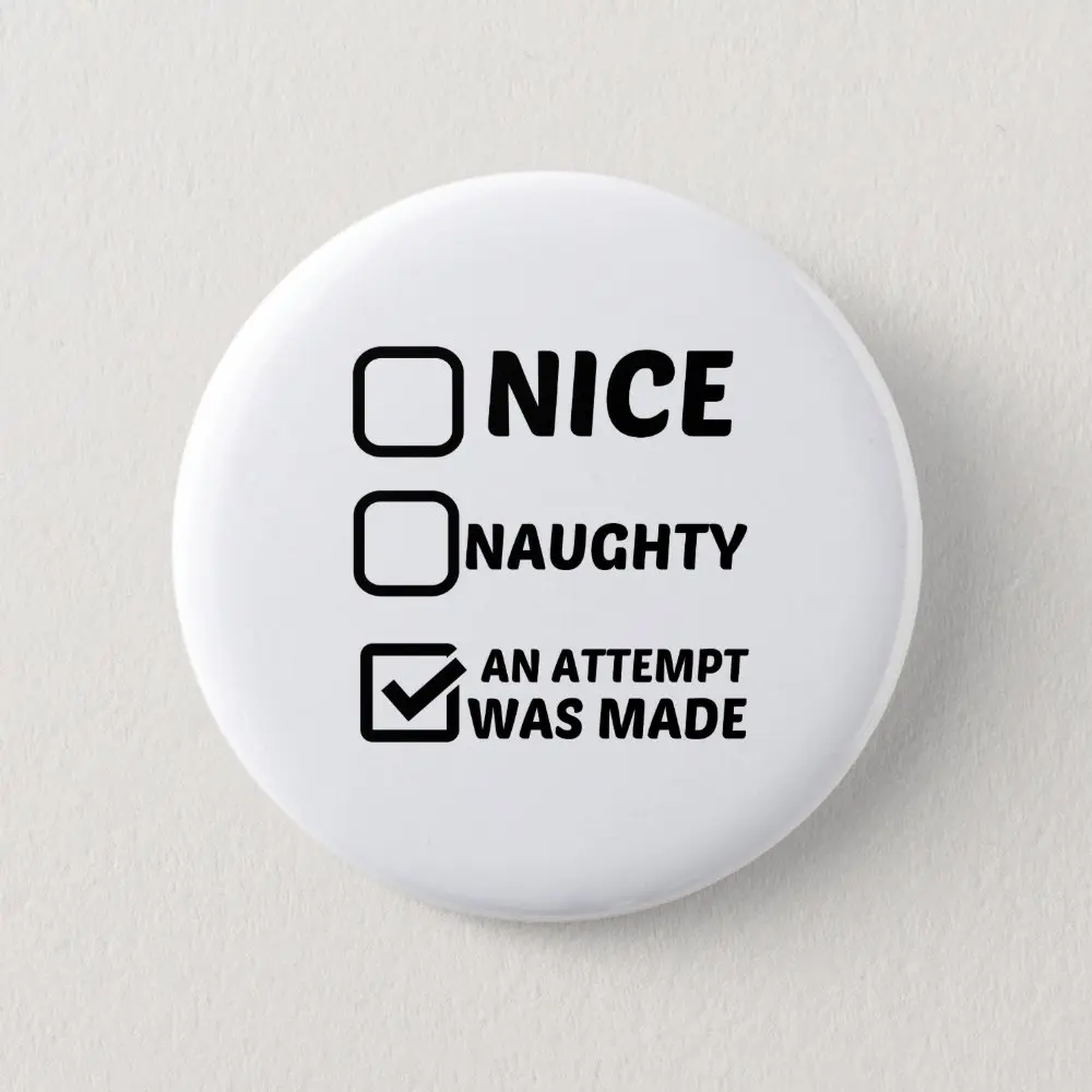 Nice Naughty An Attempt Was Made  Soft Button Pin Brooch Collar Creative Gift Metal Decor Cute Lapel Pin Badge Cartoon Women